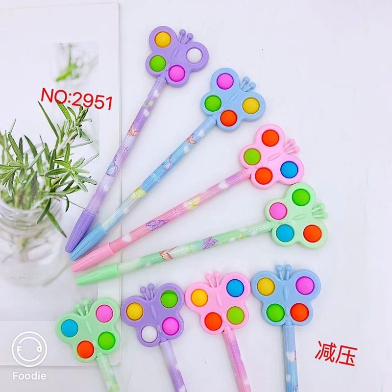 

PULPEN GEL POP IT KUPU-KUPU/ BALLPOINT PENA PEN UNIK / ALAT TULIS