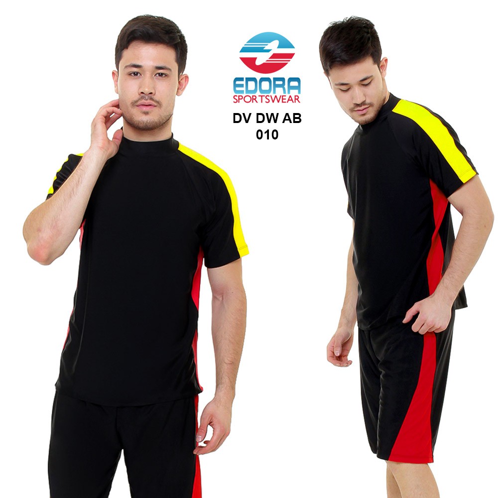 Baju Renang Pria Slim Fit Lengan Pendek DV DW AB EDORA