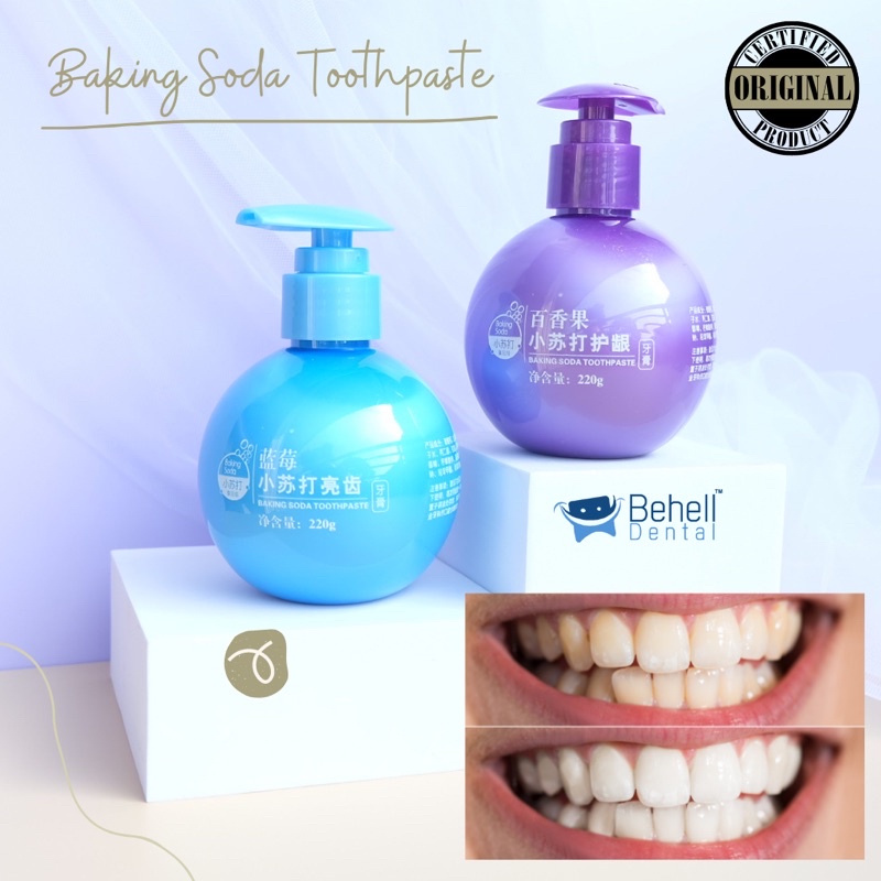 ORIGINAL 100% MAGICAL BAKING SODA TOOTHPASTE PEMUTIH GIGI AMPUH - ALAT Pembersih Penghilang Plak Karang Gigi Cairan Bleaching Teeth - Behelldental