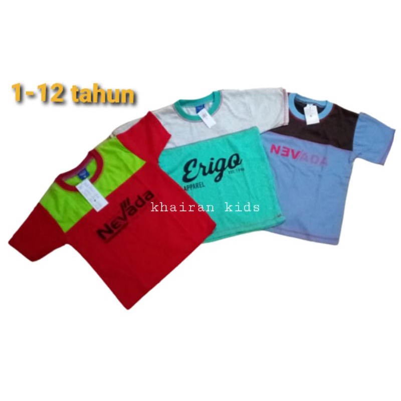 Grosir 10 pcs Kaos Anak Laki Laki Baju Anak Kombinasi Murah Paket Grosir 10pcs