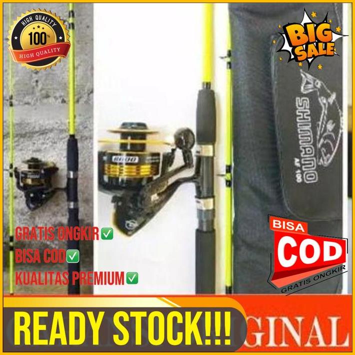 Set Pancing Laut Maguro Dengan Joran Fiber Kekuatan 120Lbs 60Kg