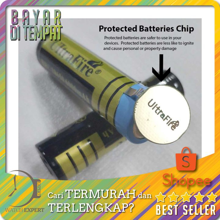 TERMURAH Baterai 18650 Protection Board 6000mAh 3.7V Button Top