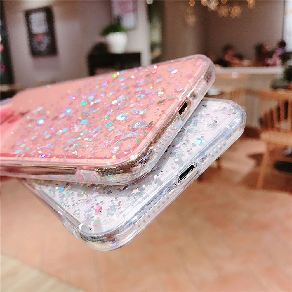 Casing Soft Case iPhone 14 Pro Max 13 Pro Max 12 Pro Max 11 Pro Max 6 / 6S / 6sp / 7 / 8 / 7P / 8P / x Desain Glitter Sequin Bling