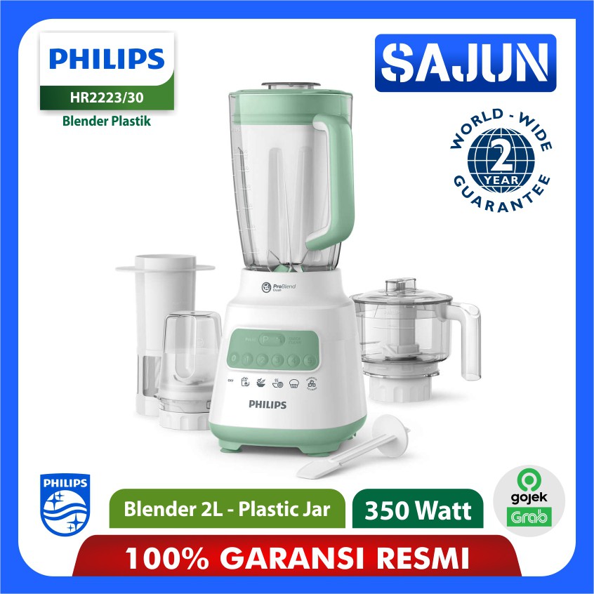 Philips Hr2223 Blender Plastik 2 Liter Hr 2223 30 Hijau Shopee Indonesia