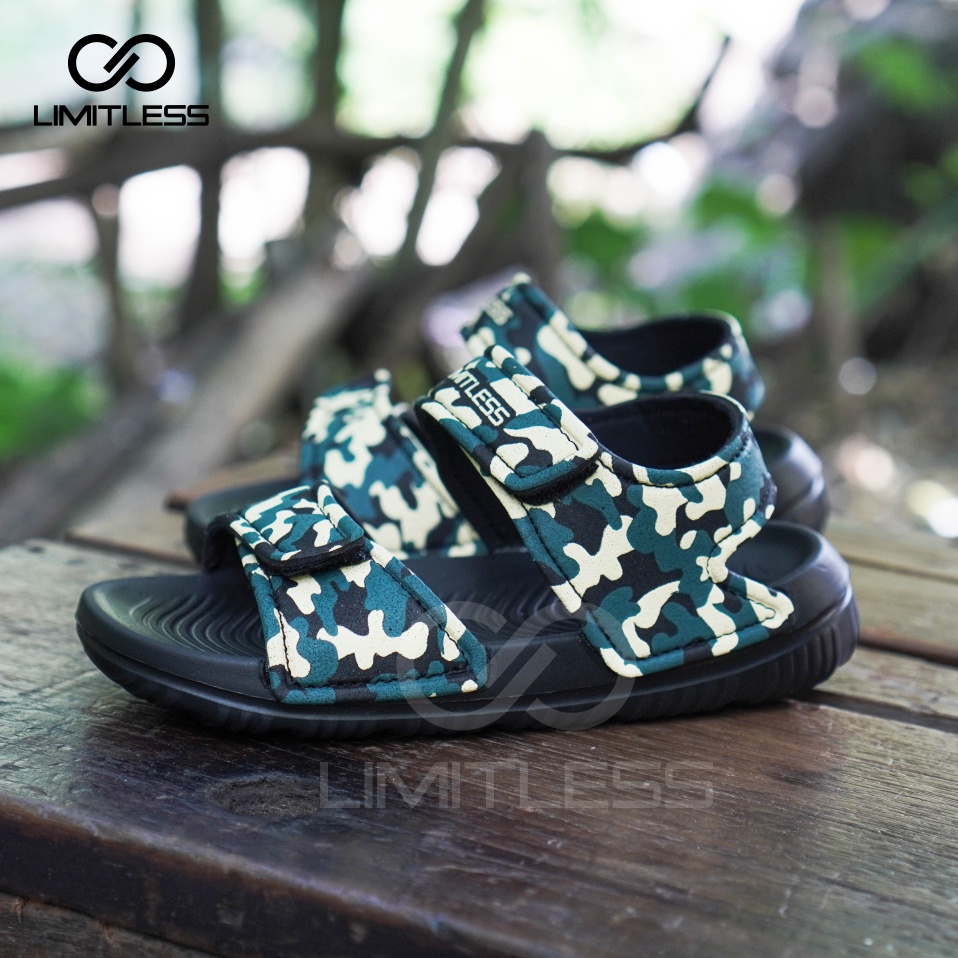 Sandal Gunung Anak Cowok Motif Army dan Captain America Sepatu Sandal Anak Laki Laki Tali Belakang