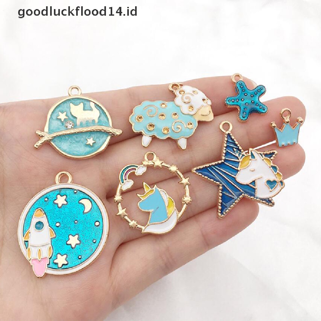 [OOID] 31Pcs/Set Fruit Animal Mixed Enamel Charms Pendants DIY Jewelry Making Craft ID