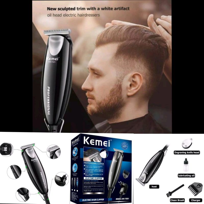 Clipper kemei 7021/Alat cukur rambut