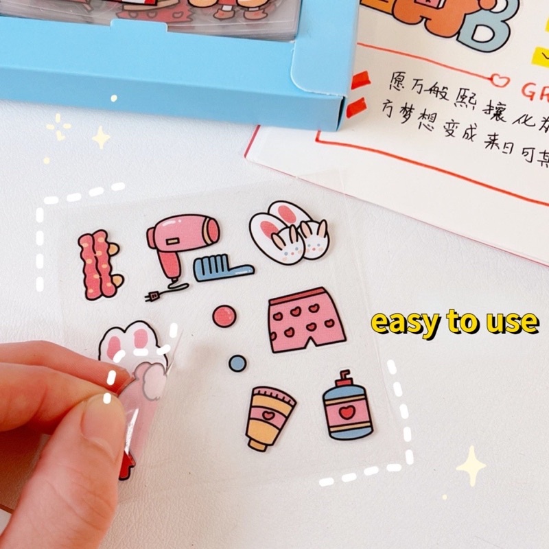 

Sticker Tumblr motif RIIRII Gelas Minum Aesthetic Stiker Diary Book