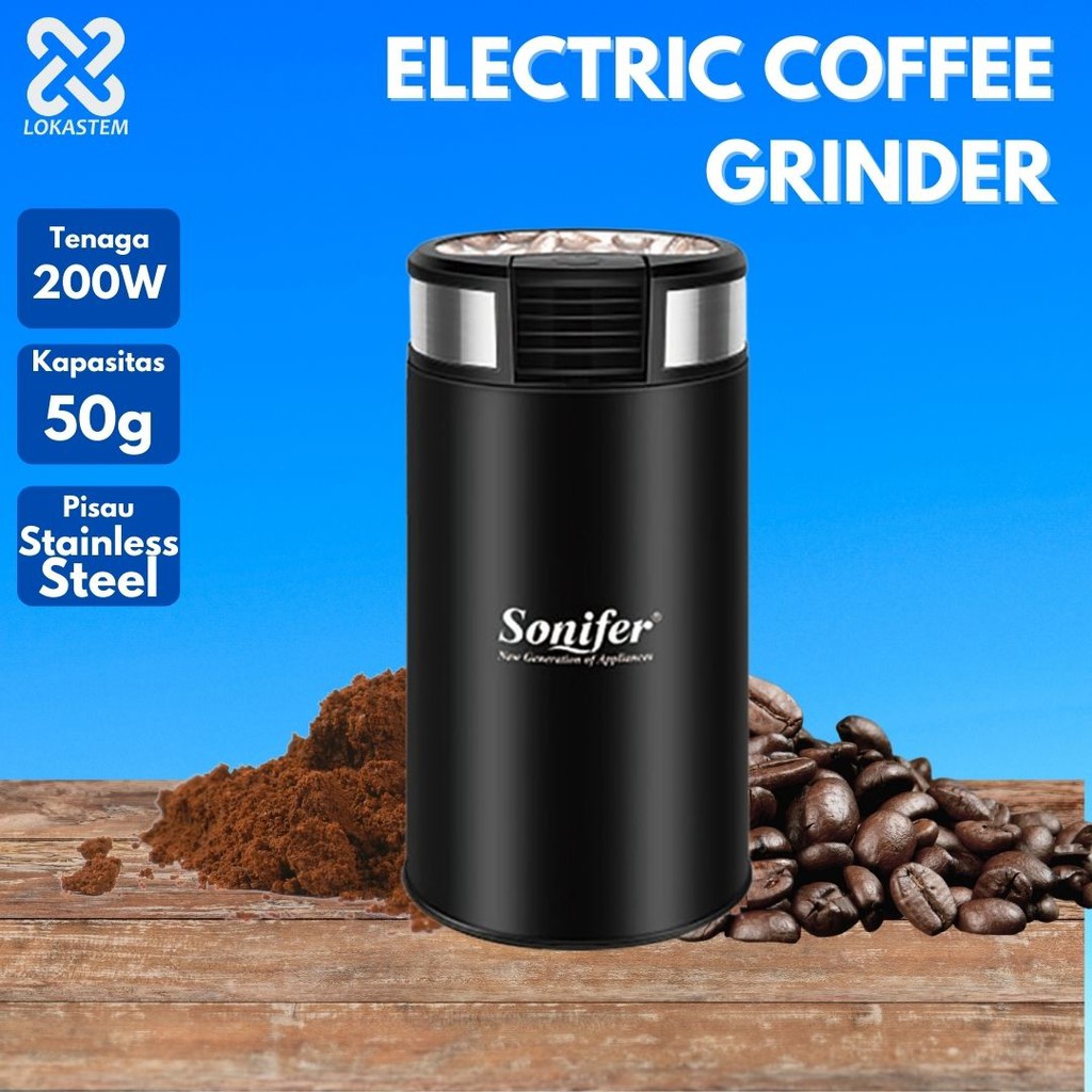 Mini Electric Coffe Grinder Sonifer SF3526 Gilingan Biji