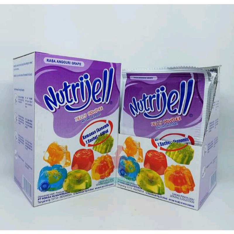 

Agar Agar Nutrijell Ekonomis Rasa Anggur Kemasan Sachet 10 gr