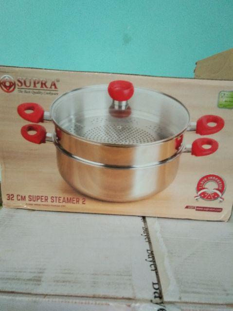 [supra]panci Kukusan 2 Susun - Supra Steamer 32cm - Stainless Steel