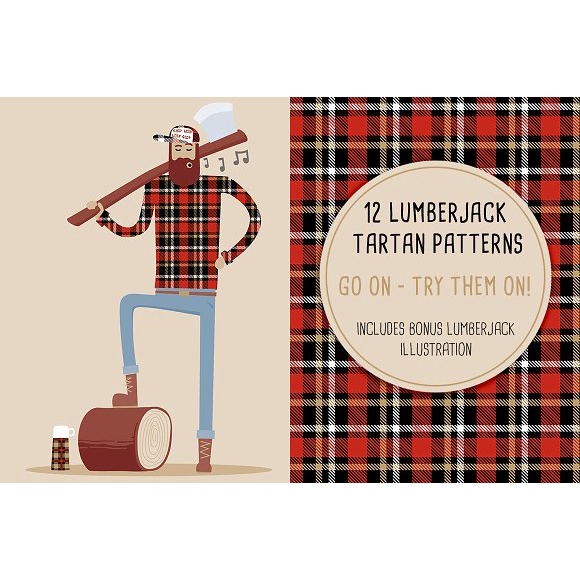 12 Lumberjack Tartan Patterns