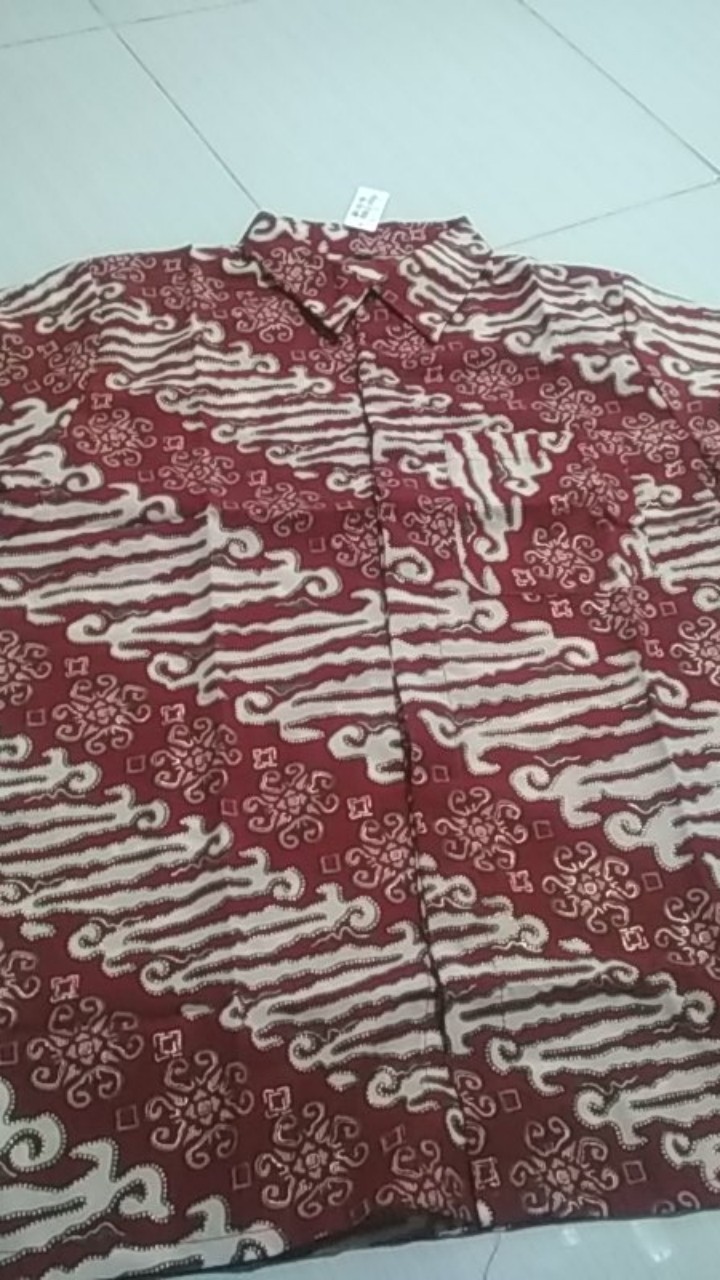 Jlshop Kemeja Batik Parang Prada Foil Model Klep Intip Tgn Pdk(real Pict)