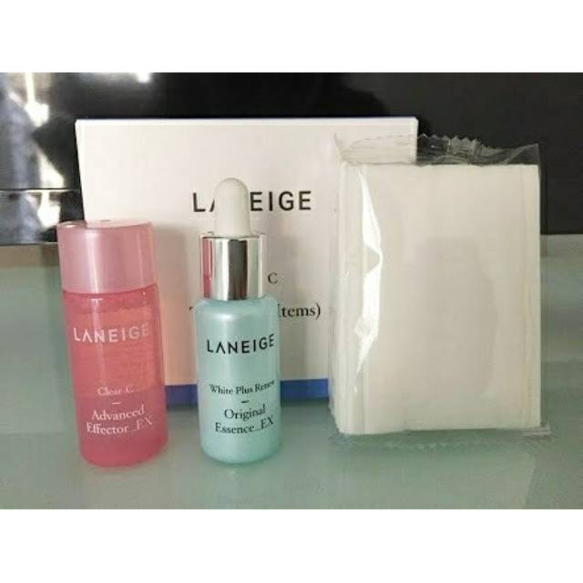 Laneige Clear C Trial Kit 3 items White Plus Renew Original Essence Advanced Effector EX