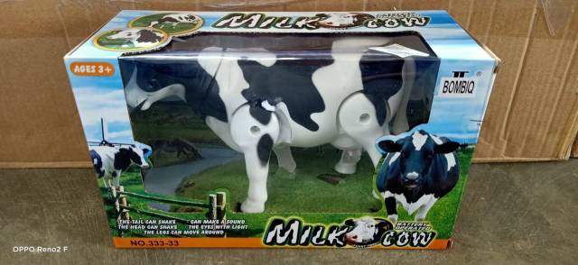 333-33 MILK COW / MAINAN SAPI PERAH BISA JALAN MENGGUNAKAN BATERAI ADA LED DAN SUARA NYA