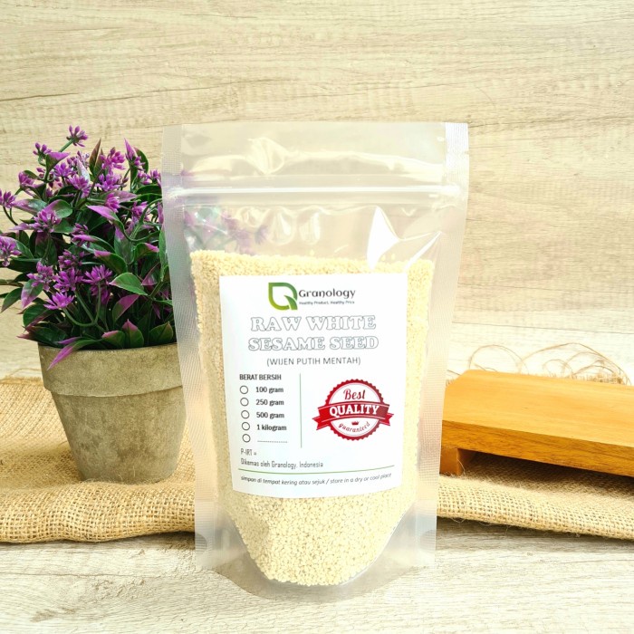 

Q12S Wijen Putih / White Sesame Seed (250 Gram) By Granology D51qs