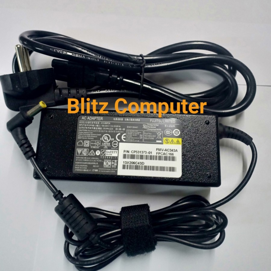 Adaptor Charger Laptop Fujitsu Lifebook T580 T730 T731 T900 LH531 AH530 AH531 P770 E780 19V 4.22A