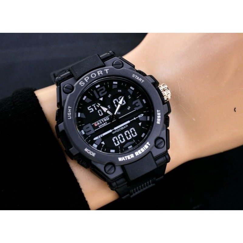 Jam Tangan Sport Jam Tangan Pria Besi Rubber Jam Tangan Anti Air