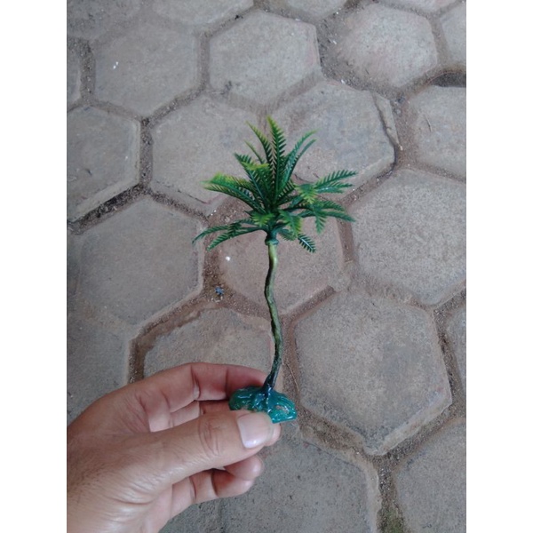 Pohon Kelapa Mini Bonsai Artificial Aksesoris Hiasan  Aquarium  Aquascape Dekorasi
