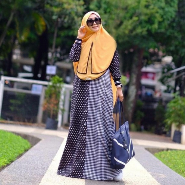 DISKON 25% | MONOKROM SYARI BY AL ZEERA (Gamis muslim, dress muslim, gamis murah, baju lebaran)