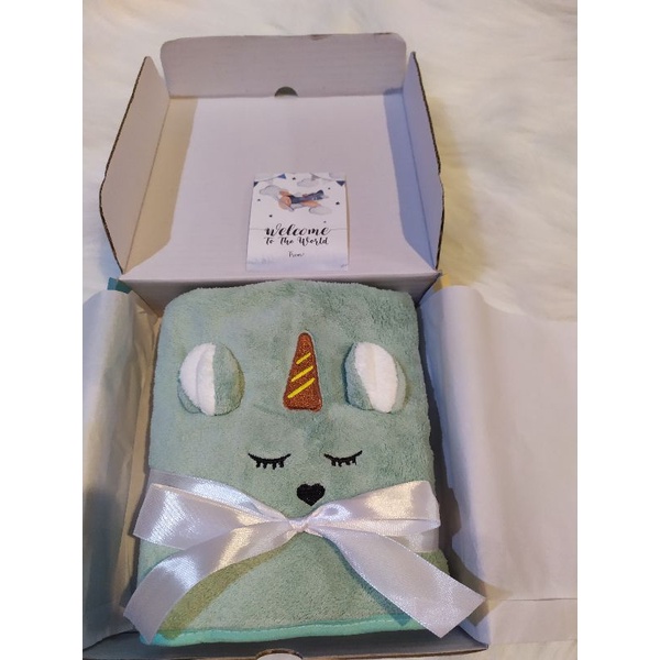 Kado bayi| Hampers bayi| Parcel bayi| Baby gift set| Kado lahiran bayi| Handuk boy&girl-unicorn tosca