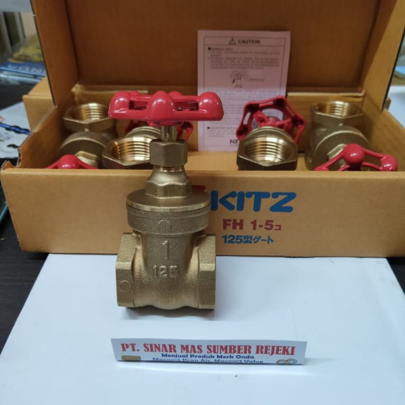 Gate valve kitz kuningan 3/4"
