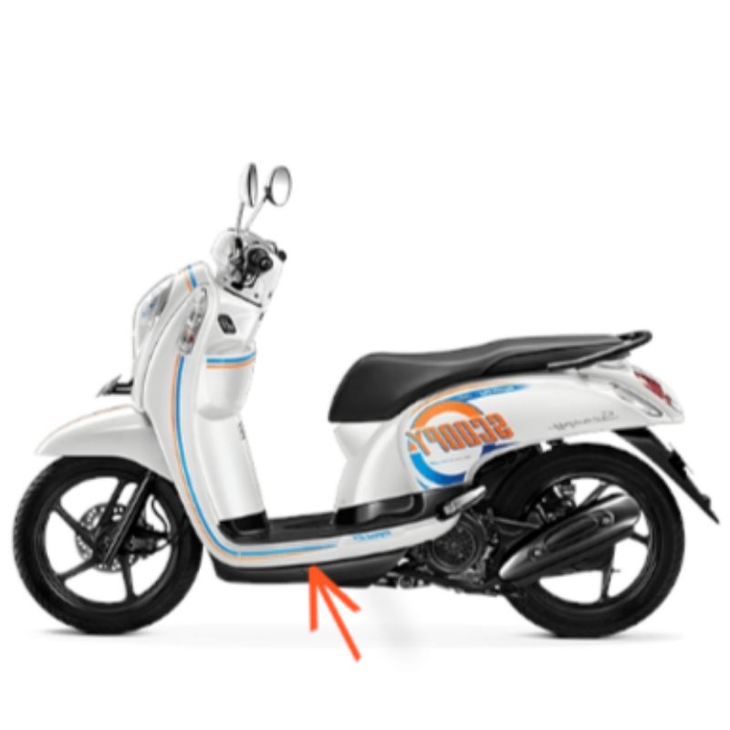 Bordes bawah kanan kiri scoopy fi injeksi old lama white putih win