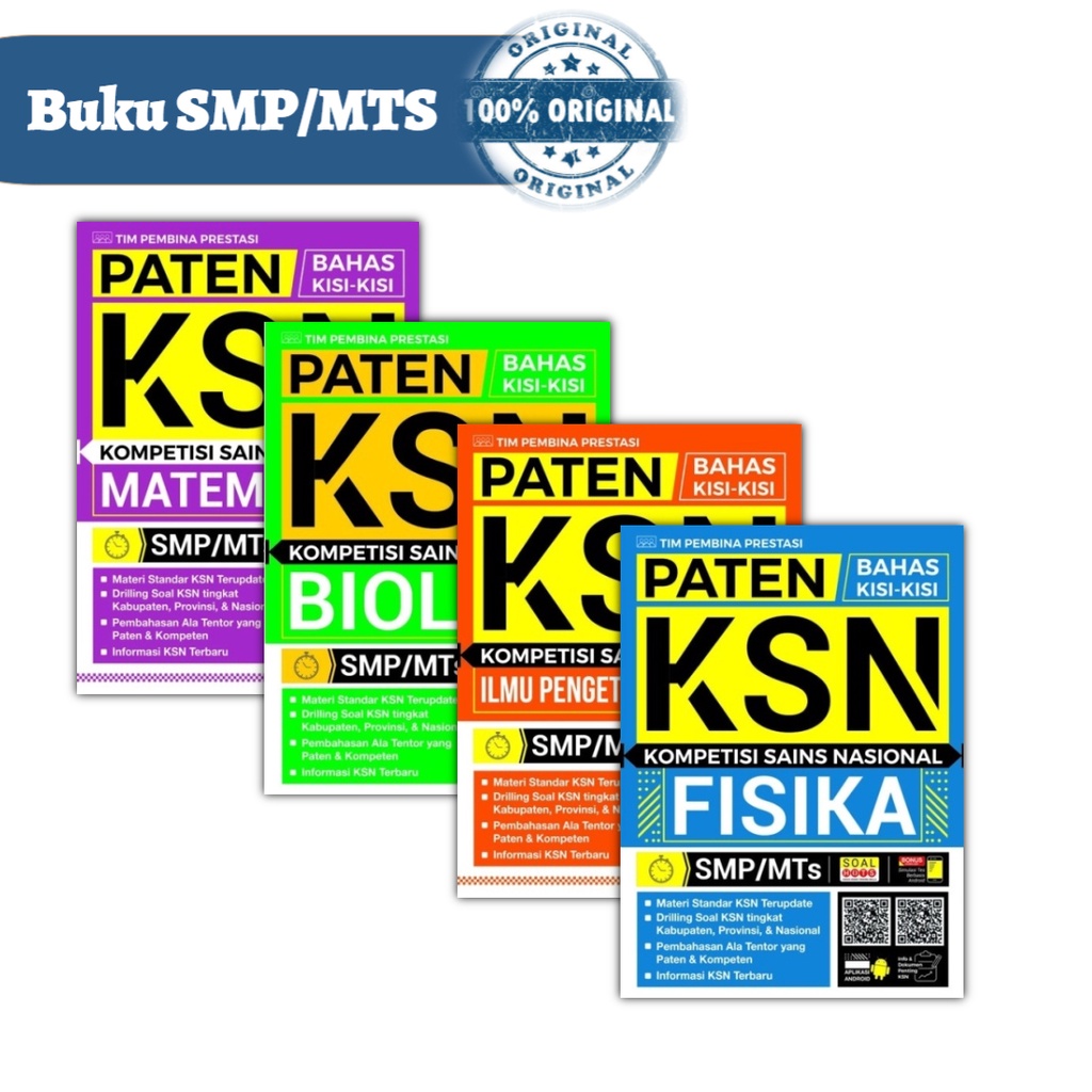 Paten KSN Fisika Biologi IPS Matematika SMP MTs Buku KSN SMP