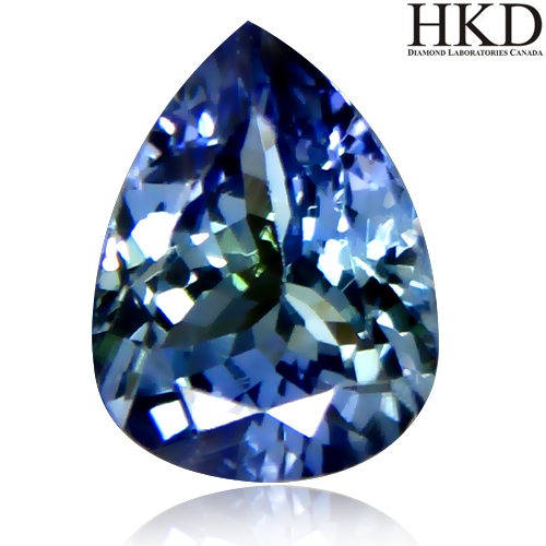 Certified VVS Pear 1.63ct 8.4x6.5x4.3mm Bluish Violet Tanzanite Tanzania TZ156