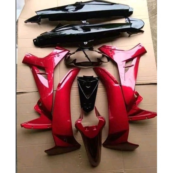 Body halus vega R new hitam merah
