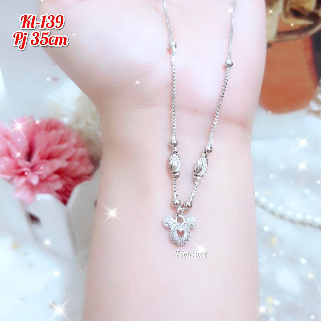 TERLARIS KALUNG ANAK WARNA SILVER MOTIF KARTUN/ANTI ALERGI