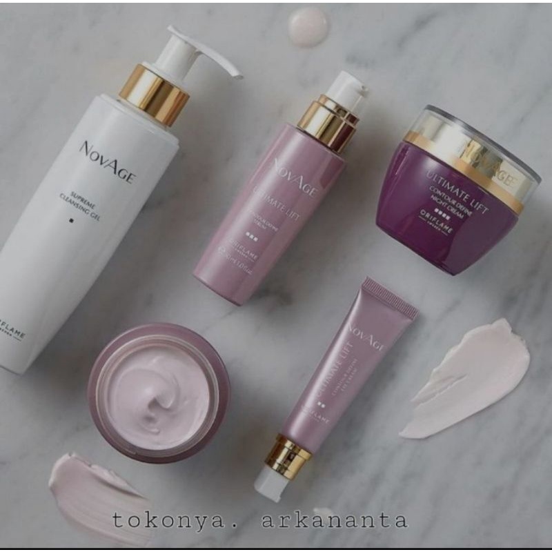 TERBARU - novage ultimate lift contour define - day cream - night cream - serum - dll