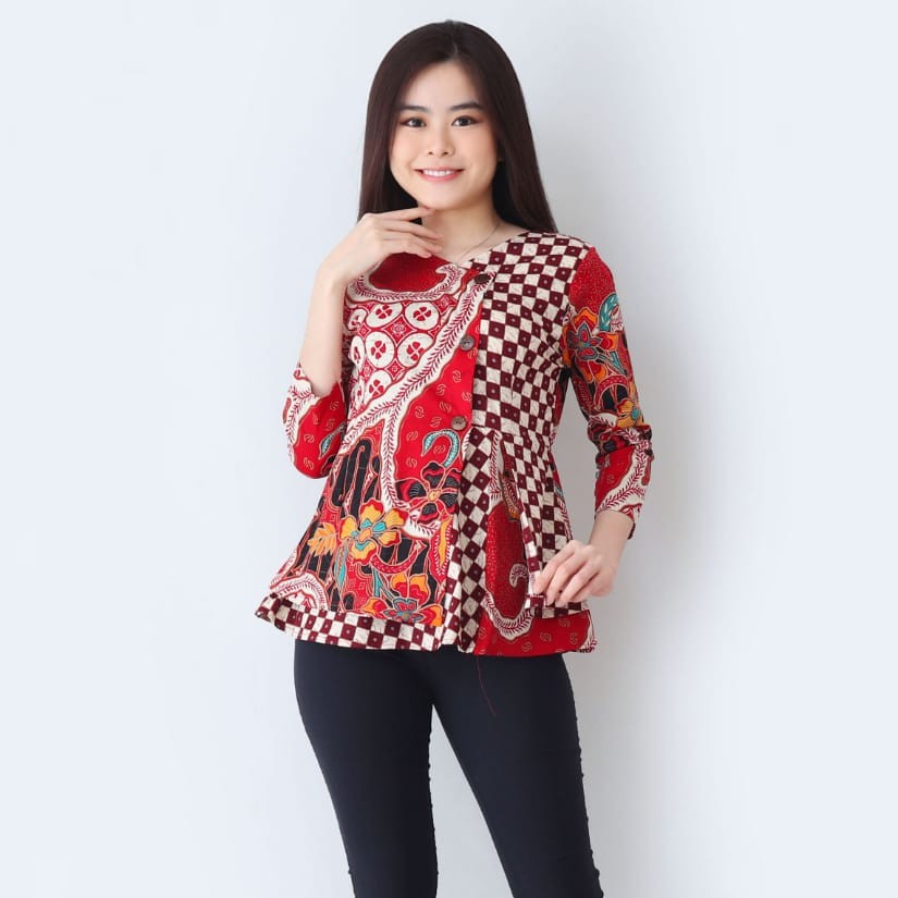 Batik Wanita - Atasan Batik 184 - 730 Nw | Shopee Indonesia