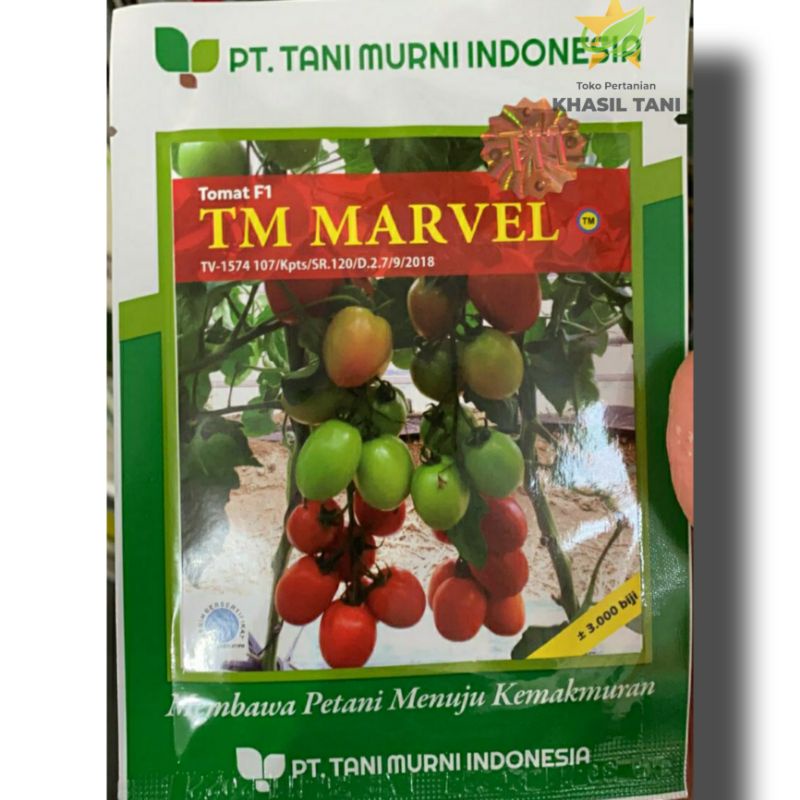 Benih Tomat TM MARVEL Isi Kemasan ±3000 Biji - Tani Murni benih tomat marvel