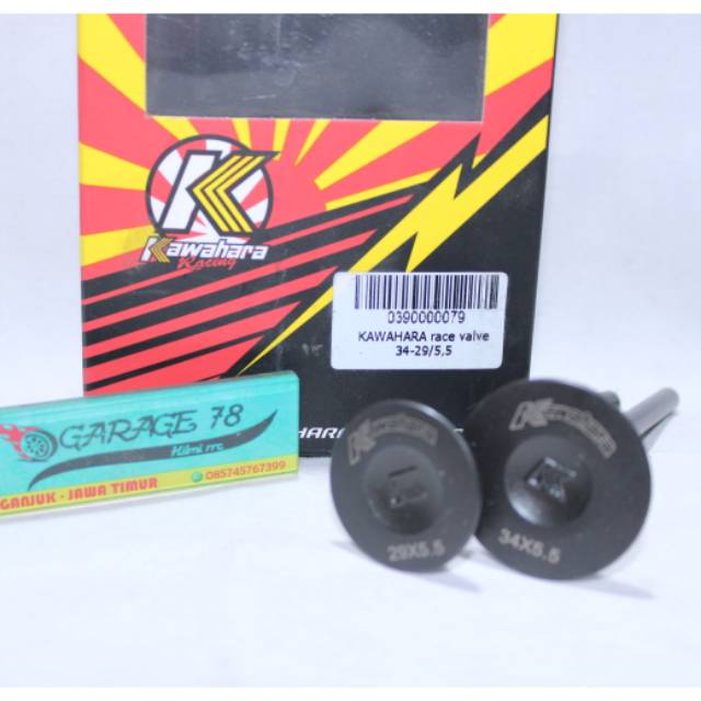 klep kawahara 34 29 batang 5,5 klep racing kawahara tiger megapro gl