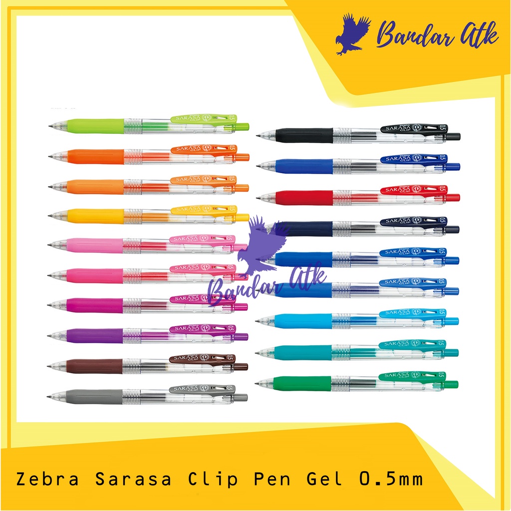 

Pulpen Jel Impor Jepang Unik Zebra SARASA CLIP 0.5mm Gel MIX COLOR [1 PCS]