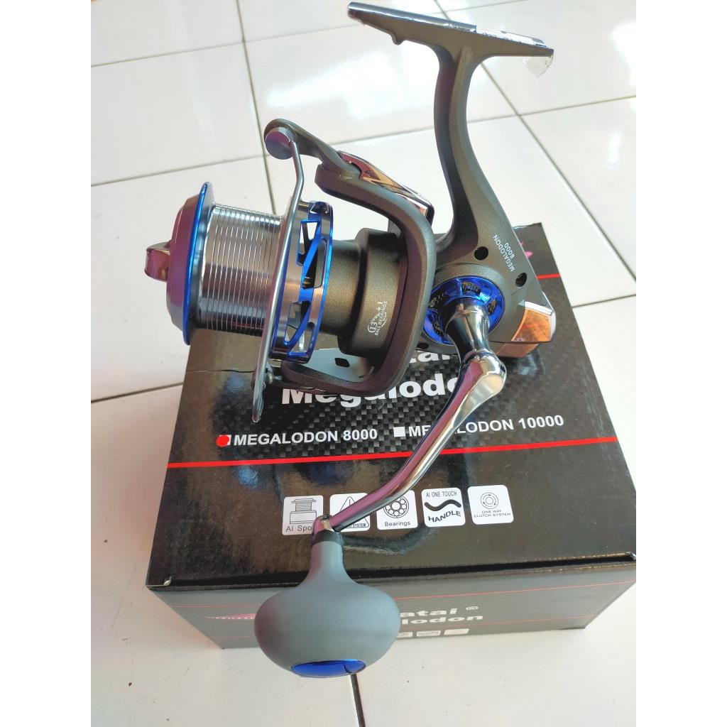 Reel Laut Teratai Megalodon 8000 10000 13+1 Ball Bearing Super Strong