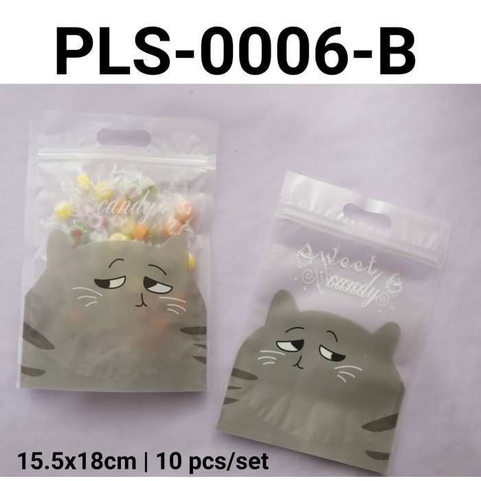 

PLS-0006-B PLASTIK STANDING POUCH ZIPLOCK KLIP MOTIF GAMBAR KUCING TERMURAH