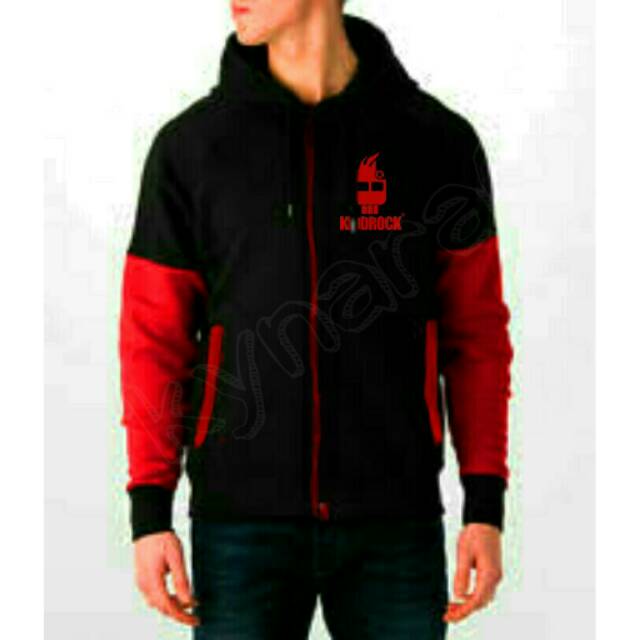 Jaket zipper kombinasi kidrock