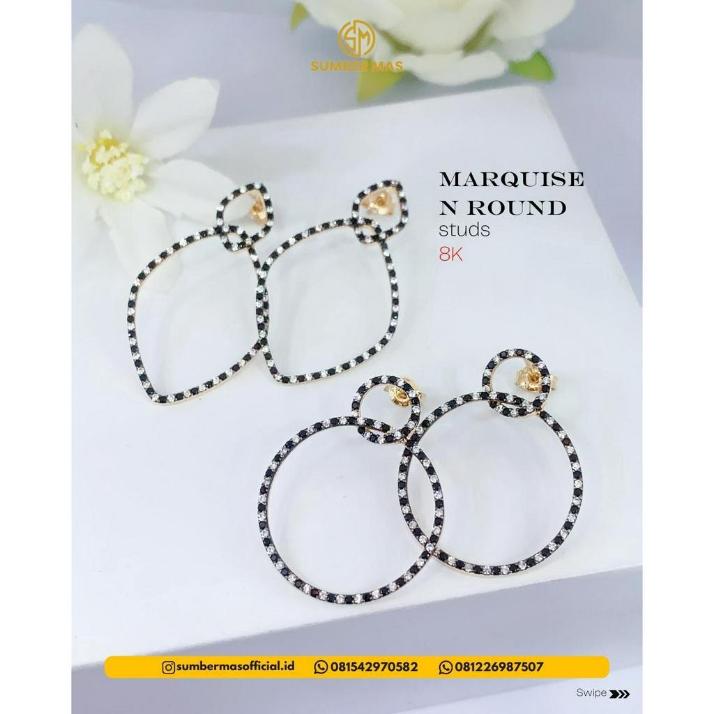 ANTING MARQUISE N ROUND FASHION 8K - SUMBER MAS