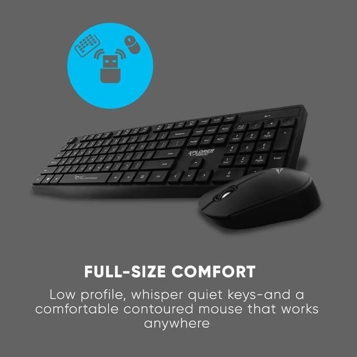 Keyboard Mouse Set wireless Black For Pc Laptop Smart Tv putih