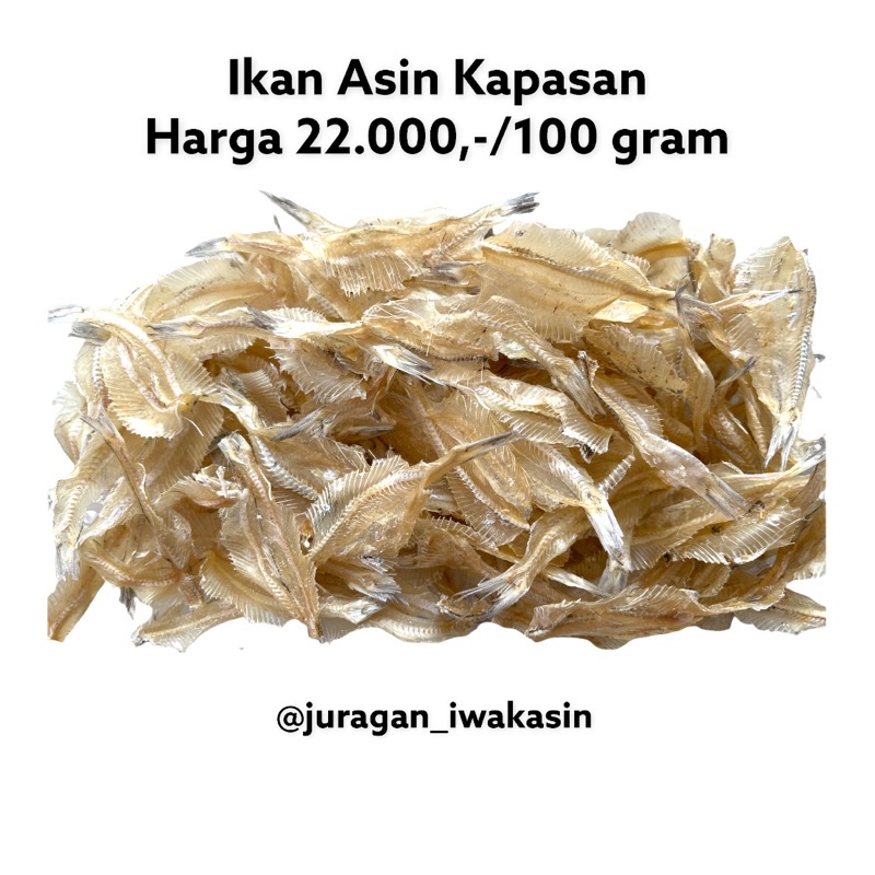 

ikan asin kapas / ikan asin kapasan / ikan asin pakang / kemasan 100 gram / juragan iwak asin