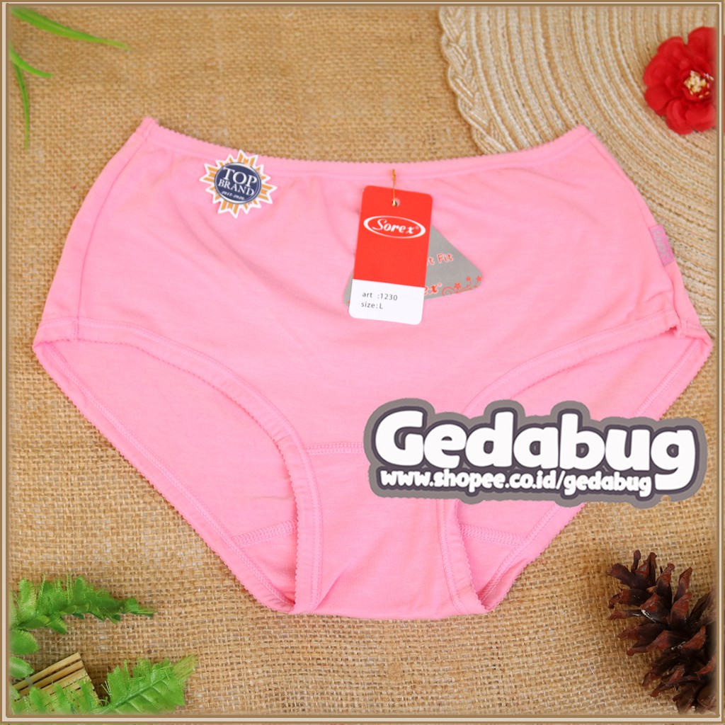 3 Pcs - CD Wanita Sorex 1230 Fine Fabric Supersoft | Celana dalam wanita dewasa Bassic | Gedabug