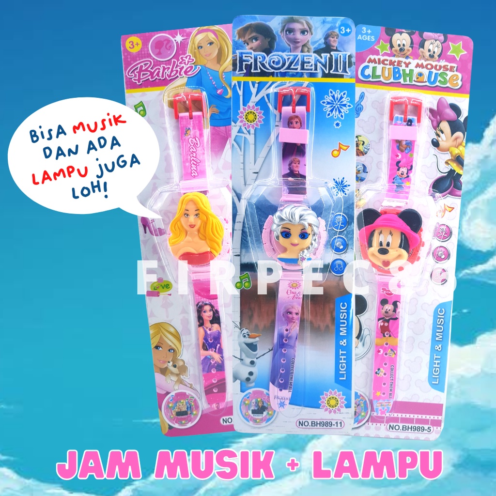 F86 JAM TANGAN ANAK MUSIK LAMPU BANYAK KARAKTER