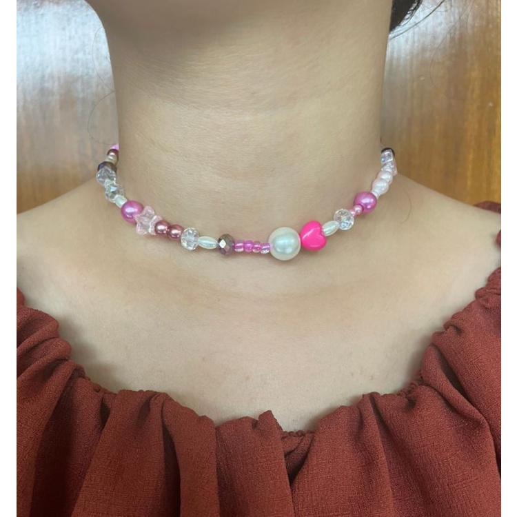 Lovely pink Necklace Beads