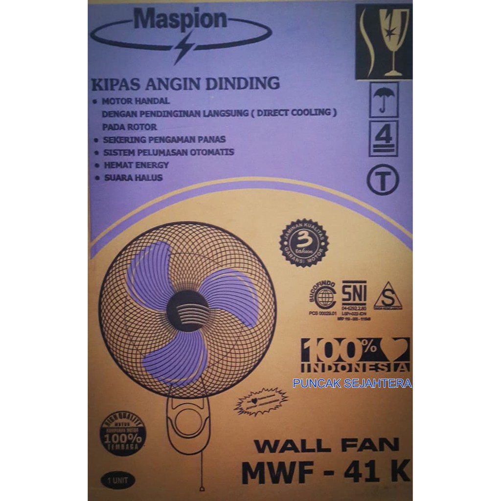 Kipas Angin Maspion wallfan 16&quot; MWF-41K ( MWF41K )