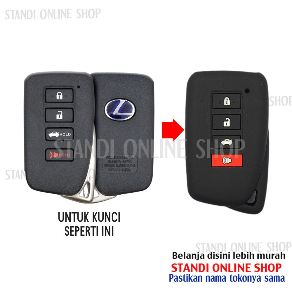 Silikon Remote Cover Sarung Kunci Smartkey Lexus RX LX NX ES GS