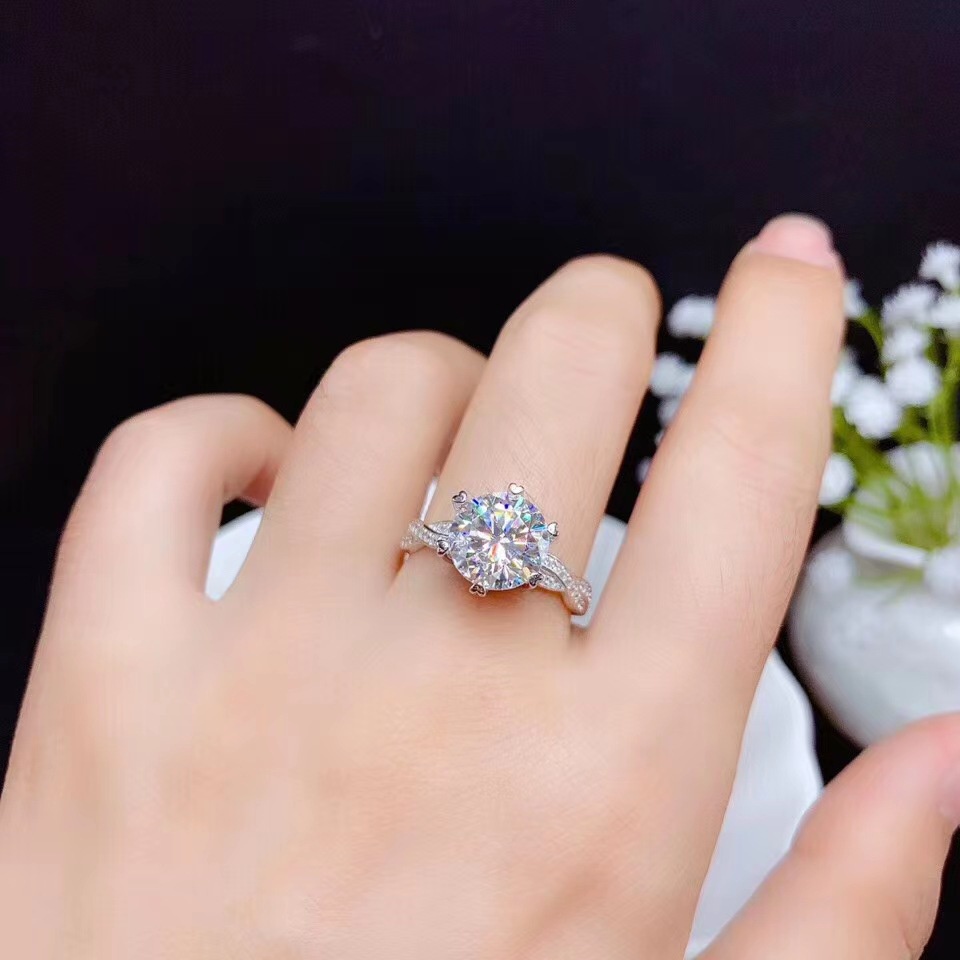 SANGCAKRA COD - Cincin Kristal Berlian Titanium Asli Xuping Fashion Wanita Zirkon Kawin Perak Ring Mewah - B13