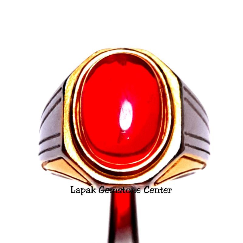 Cincin Batu Merah Siam Asli Bangkok / Merah Siem