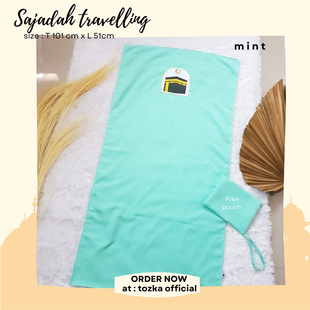 [Tozka] Sajadah travelling I Sajadah pocket I Sajadah kantong I free pouch